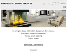 Tablet Screenshot of marbellacleaningservices.com